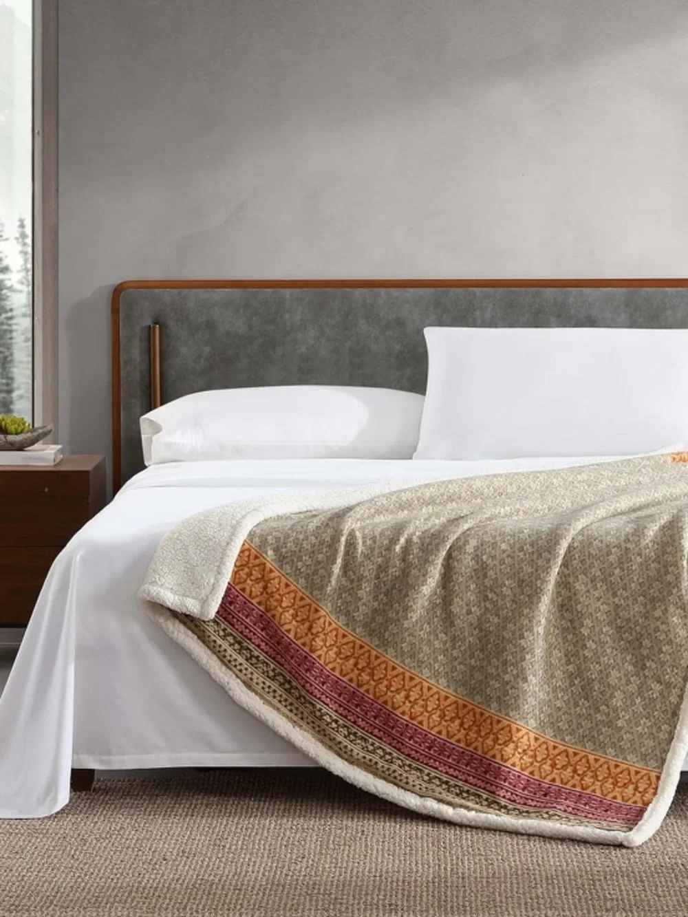 Eddie Bauer - Blanket, Super Soft Reversible Sherpa & Brushed Fleece Bedding